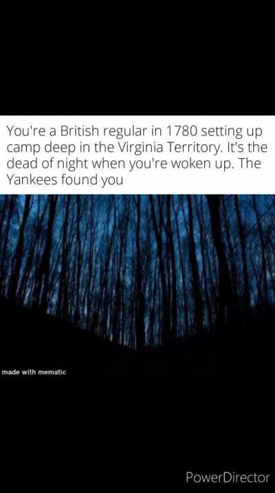 The US Revolutionary War would make a good horror game 