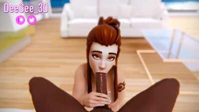 Brigitte blowjob POV (Deesee_3D)