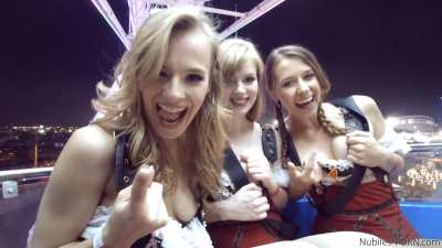 Flashing Girls on The Ferris Wheel
