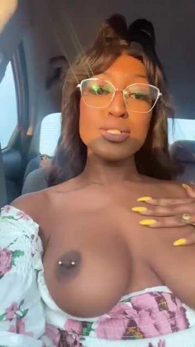 Who wants to lick my chocolate boobies?