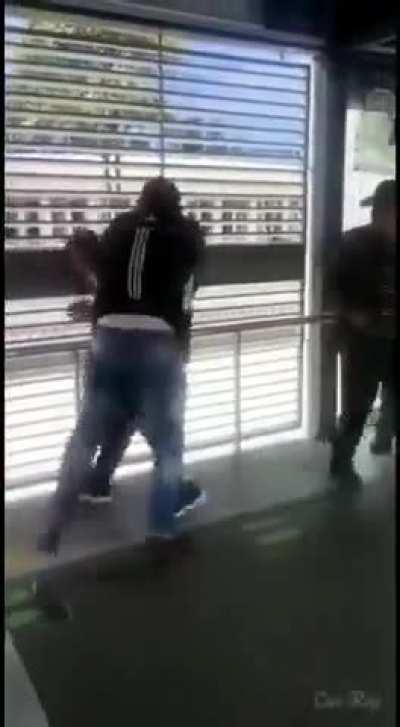 Thug in beaten. In Bogota Colombia 