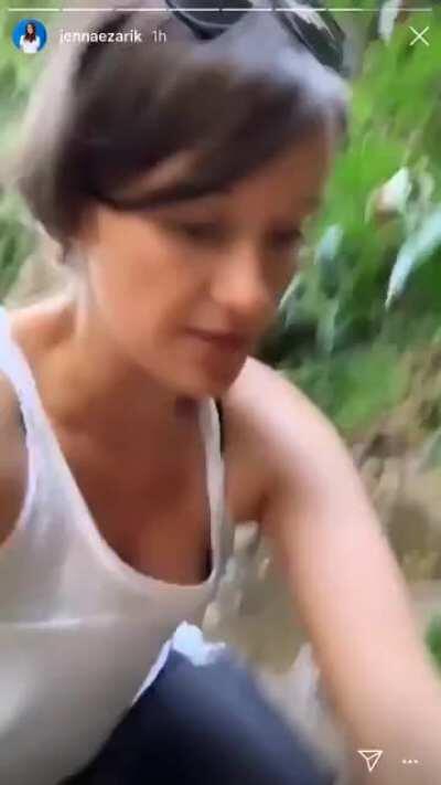 Sexy nipples poking through and sweet tit jiggle