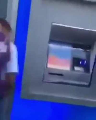 Peaceful protestors heard about a white supremacist hiding in an ATM. Just doing what has to be done.
