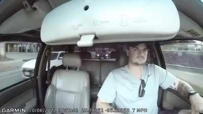 Lady came flying up on my ass flashing brights. There was a lot of traffic in front so just continued to drive. Honked as soon as the light turned green too. Also yes, I'm an idiot with no seatbelt on in this.