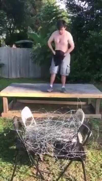 HMRB while I jump on a Barbed Wire