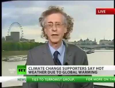 Astrophysicist Piers Corbyn claims climate change happens all the time and 