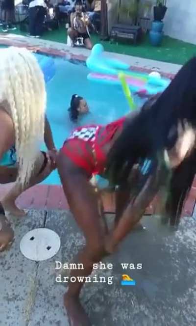 Twerking instead of helping drowning friend..