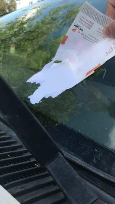 phone ad that was glued to our car...