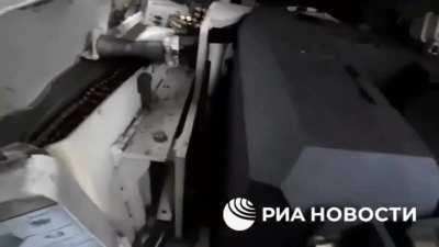 RU POV: The Russian special forces reached the destroyed Abrams tank near the village of Berdychi and filmed it from inside.