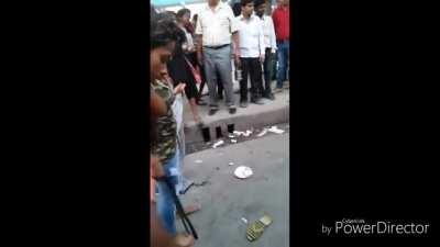 Group of Desi Girls fighting in New Delhi India.