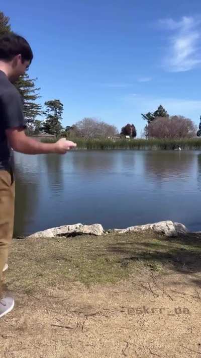 Perfect stone skipping