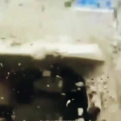 Result of stopping right in middle of the road