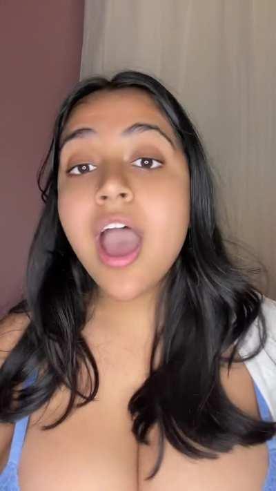 Cutie with giant tits. What's not to love?