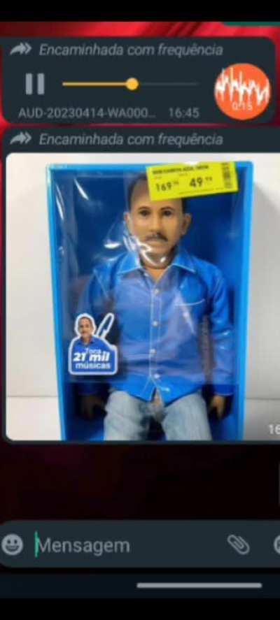 Boneco do Caneta Azul vulgo Manoel Gomes