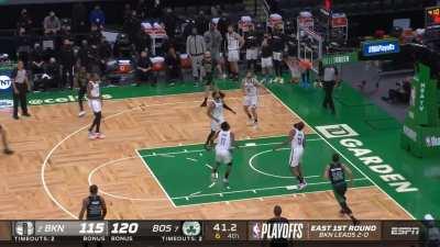 [Highlight] Jayson Tatum hits the jumper over KD for his 50th point of the night