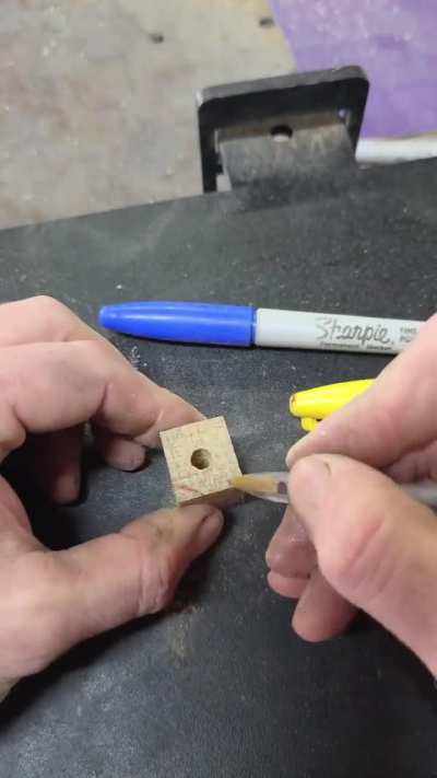 Making A Laynyard bead on a 2x72 Belt Grinder.