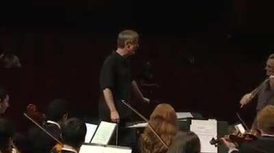Orchestra plays Happy Birthday for the conductor :)