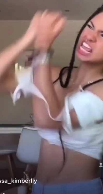 From her ig (why you should wear a bra)