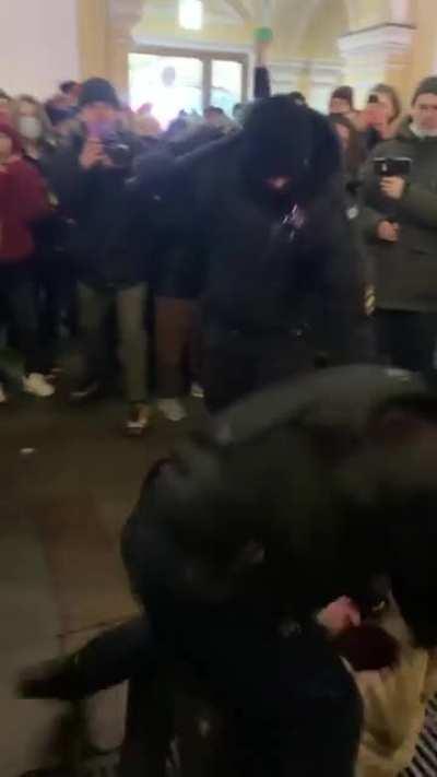 1705 people were arrested on the protests that are in russia that was for support to ukraine here's on eof them