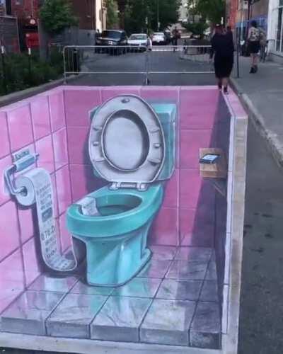 Here's a toilet in the street