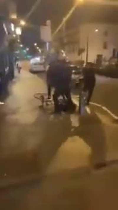 Bursted with a bike lock