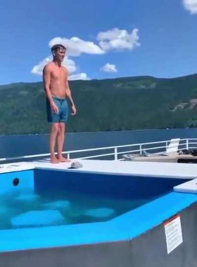 jumping off a boat