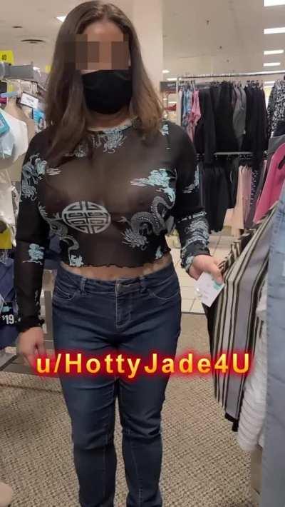 My Asian titties while shopping in a Charlotte mall