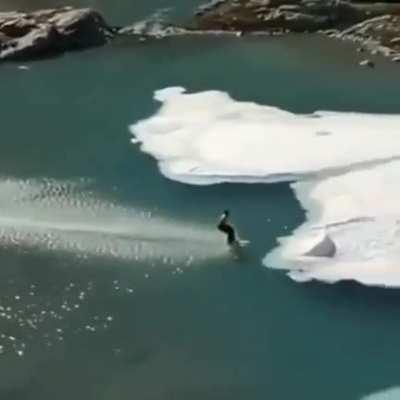 HMRB while I skiing over this lake
