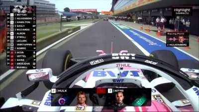 Q2: Hulkenberg on hearing he's P2: 