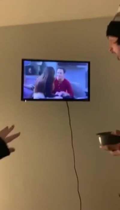 To put a broken TV out of its misery