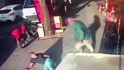 To beat up an old man