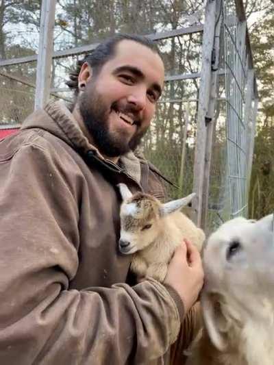 Reminding dad that you’re a baby too!