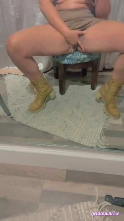 That thin curtain was barely giving me privacy 