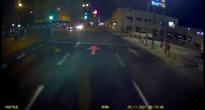 Idiot on a scooter