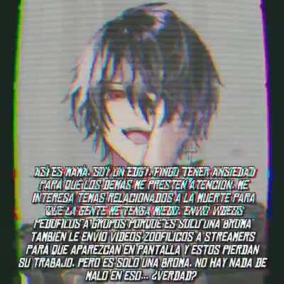 Hermano puta que me enoja que hagan esas weas, hay caleta gente que solo tiene momentos felices con el Cristian y la aweonaso gang para que llegue un maricon edgy haciendo esas weas, incluso dejándolo con la posibilidad de perder su trabajo.