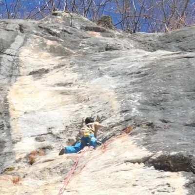 A climber encounters a flying squirrel