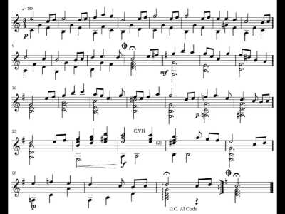 Feedback on a work in progress for Classical Guitar