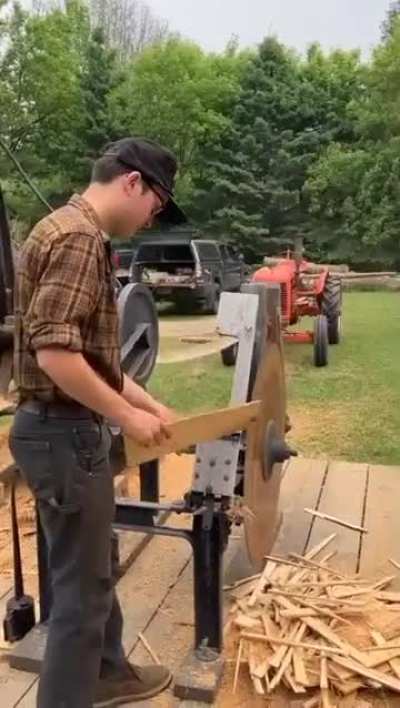 Shingle saw from the 1860s.