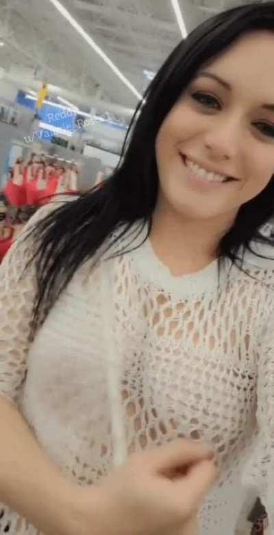 Shopping at Wal-Mart. Trying to buy a bra, But for some reason everyone keeps looking at me & it's distracting [f]