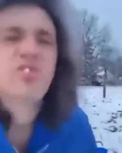 This man is breathing in 4k