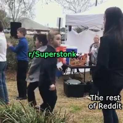 As requested, add a soundtrack to the dancing kid ($1TRILLION!!!!!!)