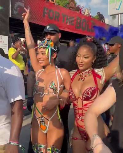 Shenseea & Coi Leray at the Jamaica Carnival 2024 🎡