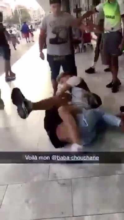 Hip toss into double armbar