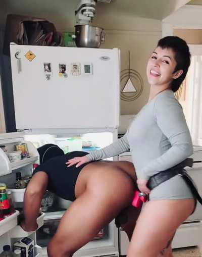 Was just trying to grab some snacks from the fridge 