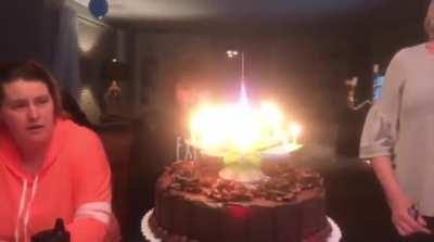 Let's see you blow that one out, you little squirt.