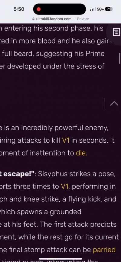 TIL Ultrakill has a wiki page for dying