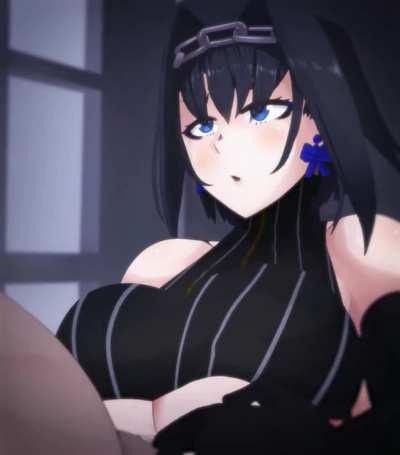 Kronii with paizuri big tits cum (skello)