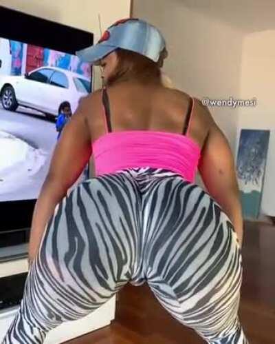 Wendy Mesi in Zebra Print Pants