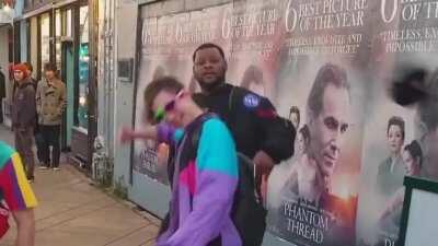 Mak’in them music vids, then performing a random mugging.