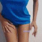 Blue shirt hiding the goods